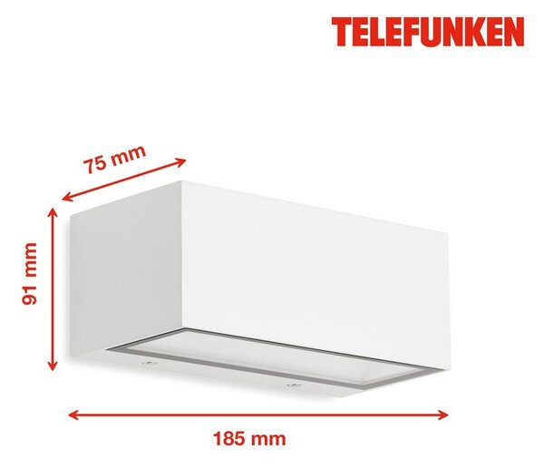 TF 314406TF TELEFUNKEN LED venkovní svítidlo 18,5 cm 12W 1300lm bílé - BRILONER