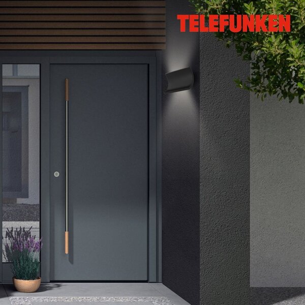 TF 312805TF TELEFUNKEN LED venkovní svítidlo 19,7 cm 2x6W 600lm černá - BRILONER