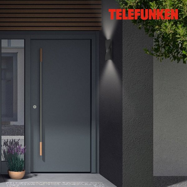 TF 312705TF TELEFUNKEN LED venkovní svítidlo 26 cm 2x5,5W 550lm černá - BRILONER