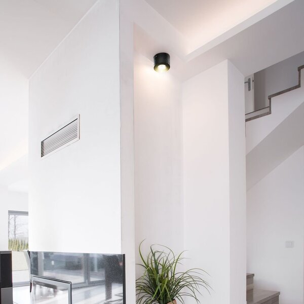 BRI 7121-015 LED přisazené svítidlo, pr. 9 cm, 5 W, černá - BRILONER