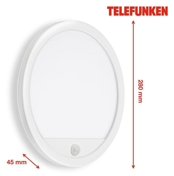 TF 313706TF TELEFUNKEN LED venkovní svítidlo pr. 28 cm 15W 2000lm bílé - BRILONER
