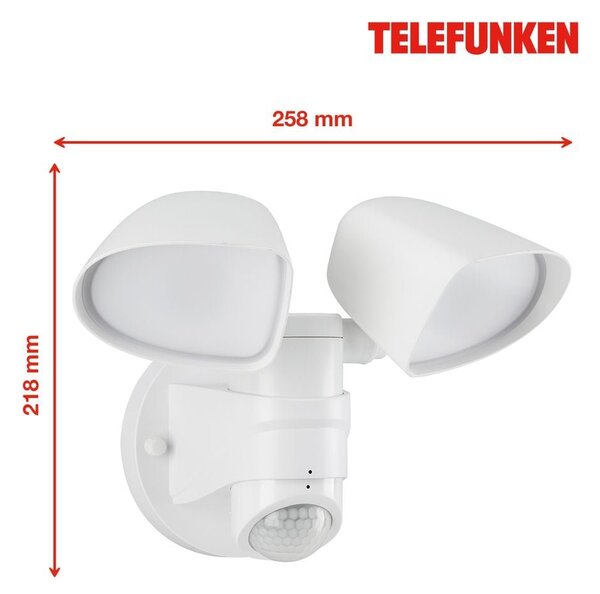 TF 304606TF TELEFUNKEN LED venkovní svítidlo 25,8 cm 2x10W 1000lm bílé - BRILONER