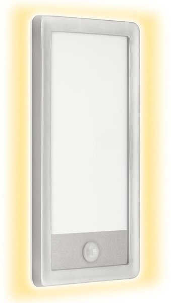 TF 313904TF TELEFUNKEN LED venkovní nástěnné svítidlo s čidlem, 28 cm, 16 W, stříbrná - BRILONER