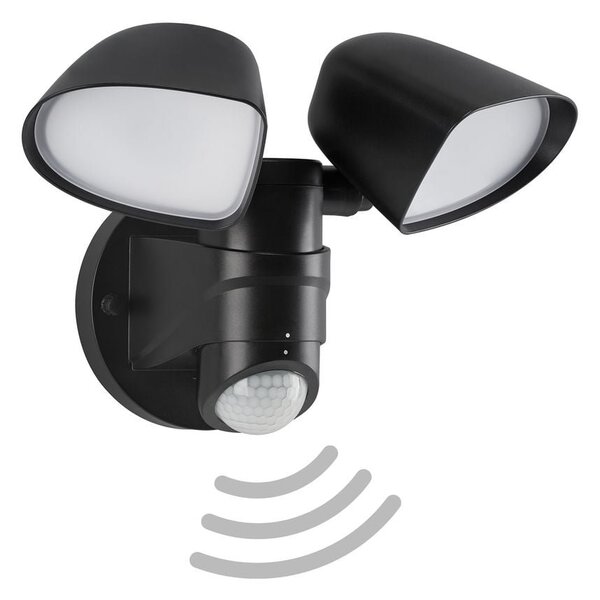 TF 304605TF TELEFUNKEN LED venkovní bodové svítidlo s čidlem, 21,8 cm, 20 W, černá - BRILONER