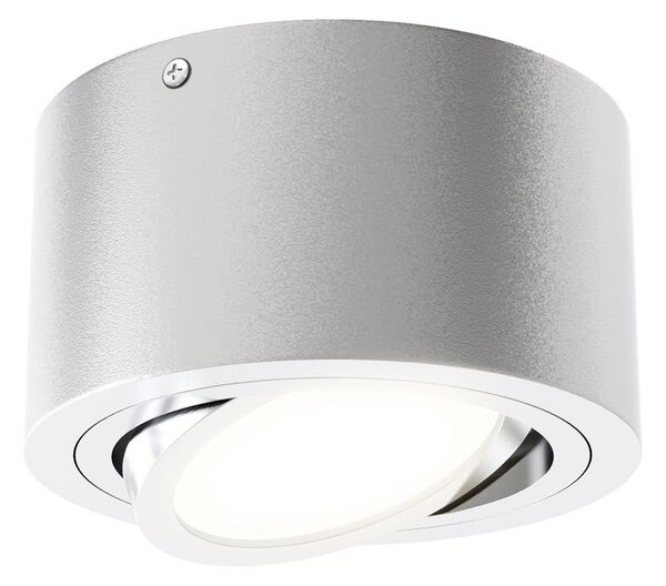 BRI 7121-014 LED přisazené svítidlo, pr. 9 cm, 5 W, stříbrná - BRILONER