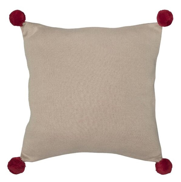 Pletený povlak DESIGN stromky a hvězdy béžovosmetanová 45 x 45 cm
