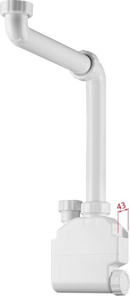 Bruckner | Prostorov úsporný sifon 5/4" - 32 mm - Bílý - Prostorov úsporný - Ideální pro koupelny a umyvadla