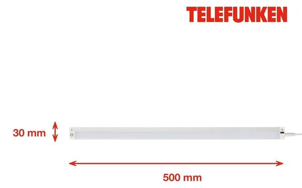 TF 202706TF TELEFUNKEN CCT svítidlo pod skříňku s čidlem, 50 cm, 5,5 W, 520 lm, bílé - BRILONER