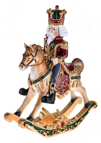Houpací koník s Louskáčkem, soška 39cm BRANDANI (barva - barevná)