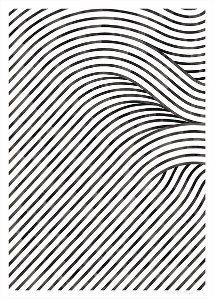 Paper Collective designové moderní obrazy Quantum of Fields 02 (70 x 100 cm)