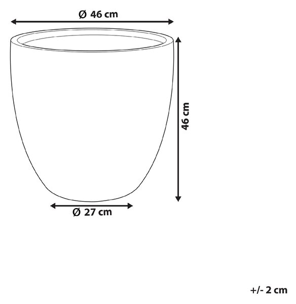 Květináč KANNIA 46 cm Grafitově šedá