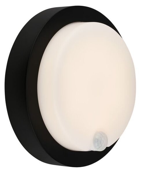 BRILO 3765015 nabíjecí LED svítidlo s pohybovým a soumrakovým senzorem, 17 cm, 4W, 700lm, černé - BRILO