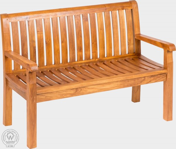 FaKOPA Dřevěná lavička na zahradu z teaku Jacinta Mdum