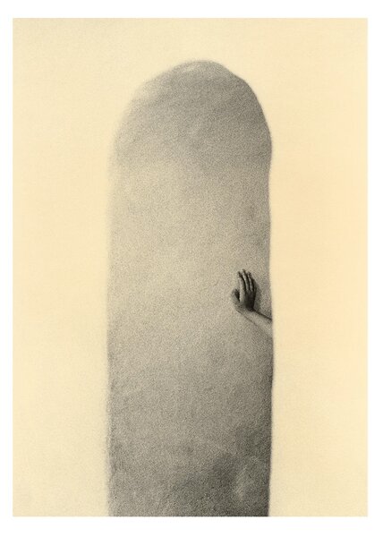 Paper Collective designové moderní obrazy Hand and Wall (70 x 100 cm)
