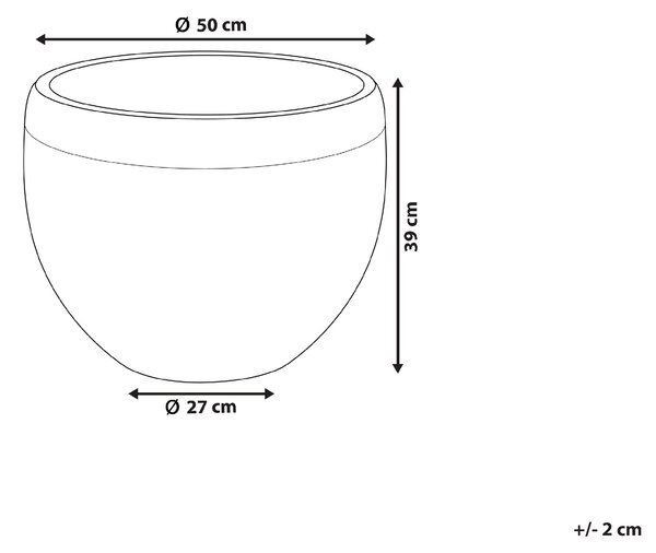 Květináč ZAKROS 50 cm Šedá