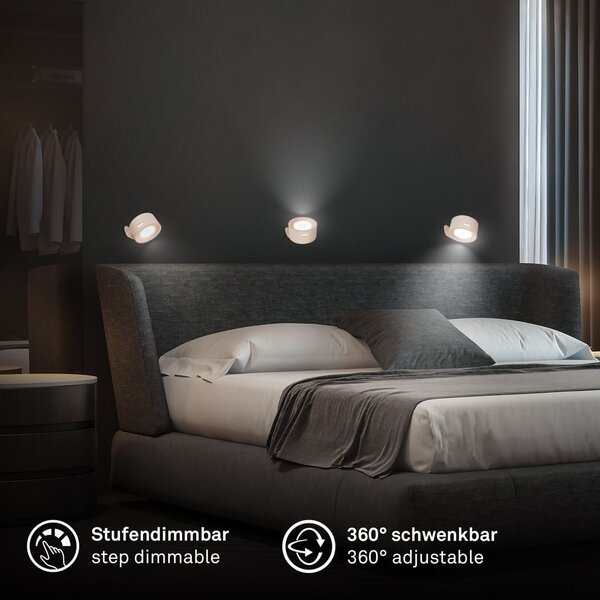 BRI 3896011 Tari nástěnné bodové svítidlo - 1,6W, 160lm, LED, nabíjecí, CCT, stmívatelné, bezdrátové, béžová - BRILONER