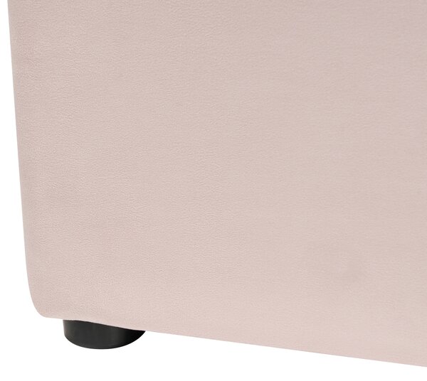 Postel s úložným prostorem LUBBON Umělý samet Pastelově růžová 160 x 200 cm
