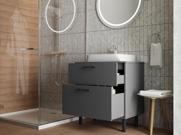 Lavedo Afina Neon Grey 80 koupelnová skříňka s umyvadlem
