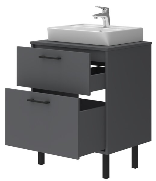 Lavedo Afina Neon Grey 60 koupelnová skříňka s umyvadlem