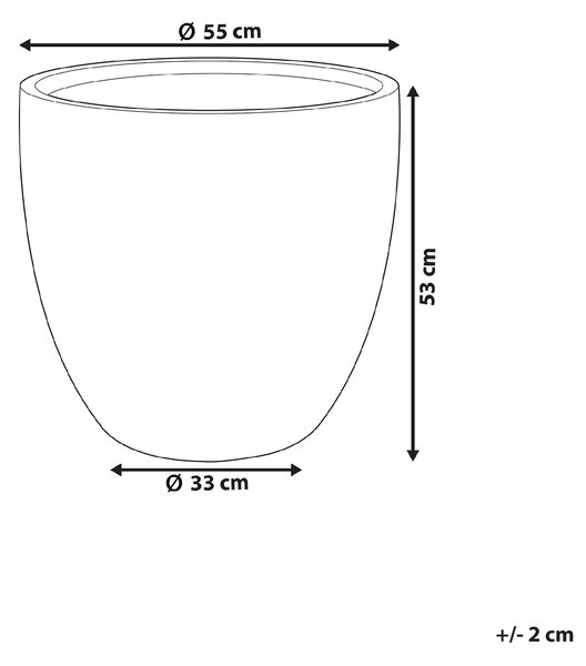 Květináč KANNIA 55 cm Světle šedá