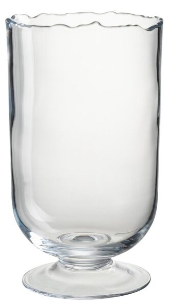 Transparentní skleněná váza s nepravidelným okrajem Simo - Ø 19*33 cm - J-Line by Jolipa