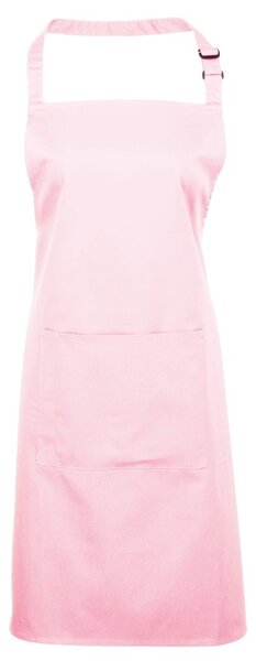 Premier Workwear Kuchyňská zástěra s laclem a kapsou - Růžová