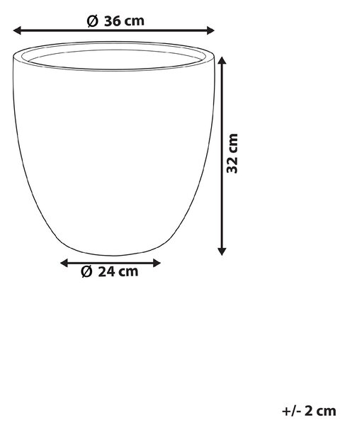 Květináč KANNIA 36 cm Krémově bílá