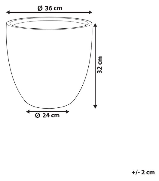 Květináč KANNIA 36 cm Světle šedá
