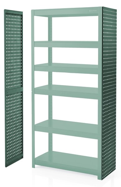 Perforovaná tabule k regálu zelená: JOHNNY, 2 kusy, 1800 x 20 x 420 mm