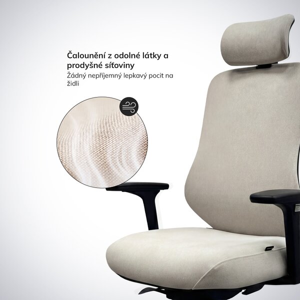 Ergonomická kancelářská židle světle béžová AXIS