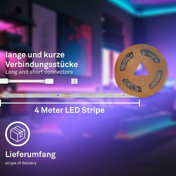 BRI 2158384 Pimp Your Stripe prodlužovací sada LED Strip 4m, RGB+W, barevné programy - BRILONER