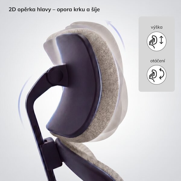 Ergonomická kancelářská židle světle béžová AXIS