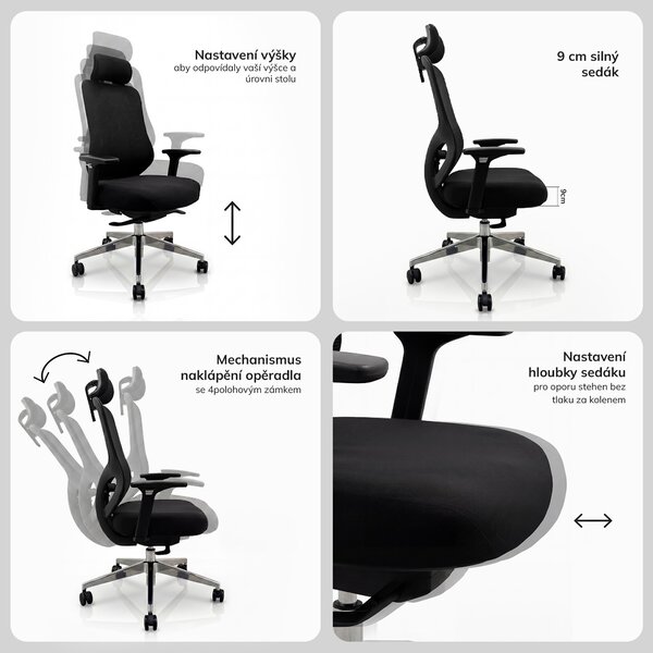 Ergonomická kancelářská židle černá AXIS