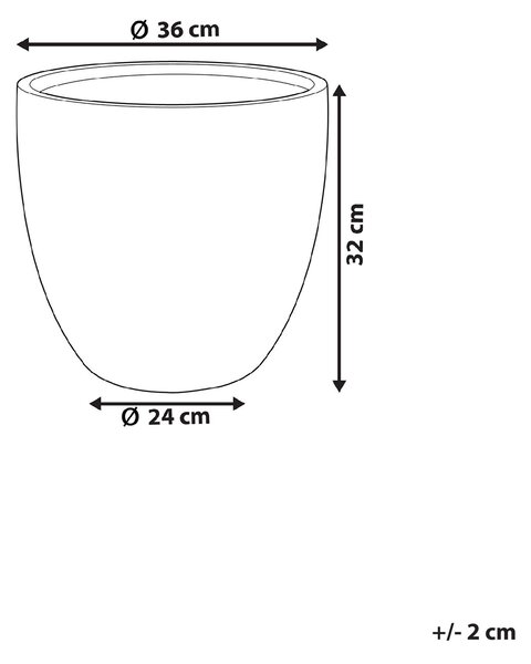 Květináč KANNIA 36 cm Grafitově šedá