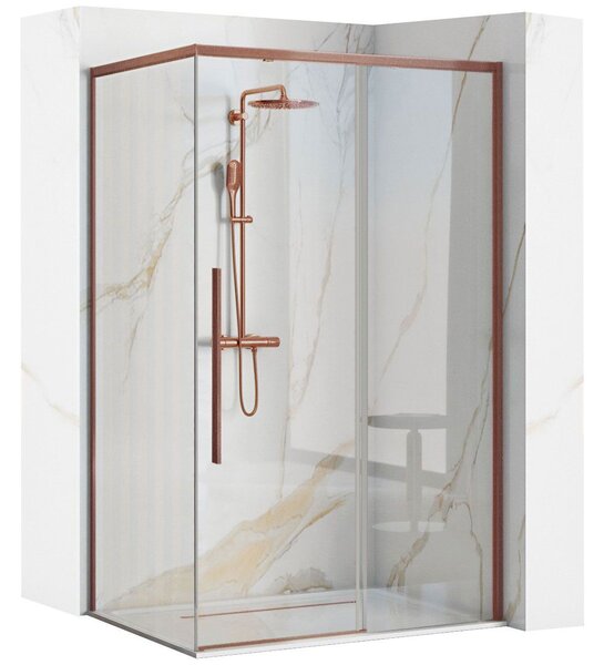 Sprchový kout REA SOLAR - Copper Brush 100x80