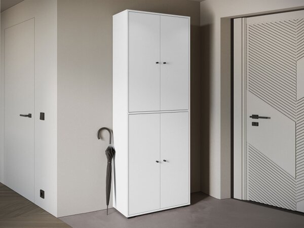 Dvoudveřová šatní skříň Fridit 023, Barva: černý grafit 5903211513886