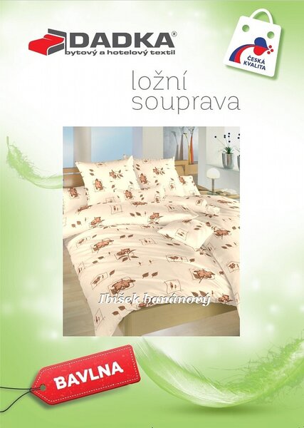 Bavlněné povlečení Ibišek banánové 140x200, 70x90 cm