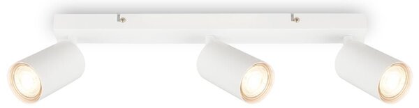 BRILO 2172036 AKCE - Tib stropní bodové svítidlo, nastavitelné, On/Off nástěnným vypínačem, 3-ramenné, bílé - BRILO