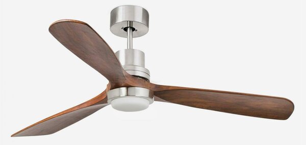 FARO LANTAU L LED, nikl, stropní ventilátor s DC motorem