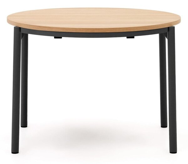 Kulatý rozkládací jídelní stůl s deskou v dubovém dekoru v přírodní barvě ø 90 cm Montuiri – Kave Home