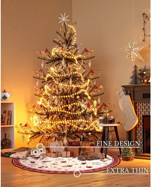Červený kulatý koberec s vánočním motivem s příměsí bavlny ø 160 cm Toy's Delight Red Christmas – Villeroy&Boch