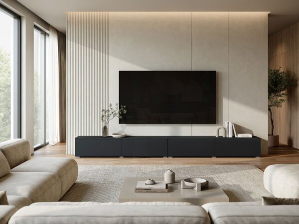 TV stolek/skříňka Dlone 300, Barva: bílá / bílý lesk 5903211513961