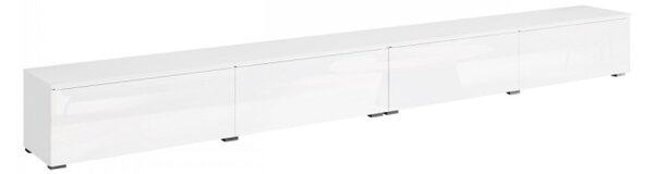 TV stolek/skříňka Dlone 300, Barva: bílá / bílý lesk 5903211513961