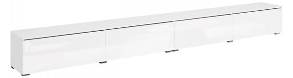 TV stolek/skříňka Dlone 300, Barva: bílá / bílý lesk 5903211513961