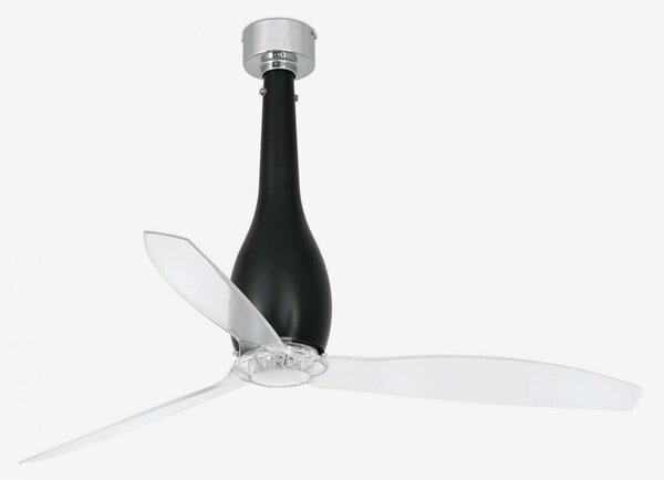 FARO ETERFAN, černá/transparentní, stropní ventilátor s DC motorem