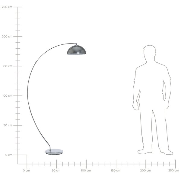Stojací lampa KAMA Kov Stříbrná