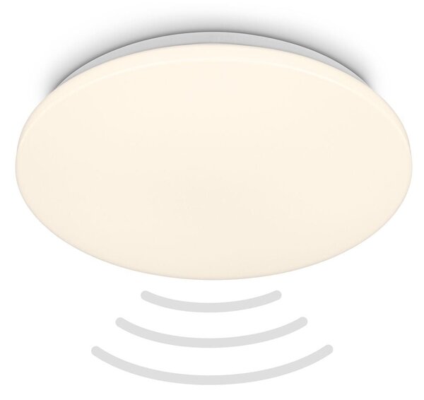 BRILO 3828016 Walk LED stropní svítidlo IP54, 3m dosah čidla, pohybové čidlo, bílé - BRILO