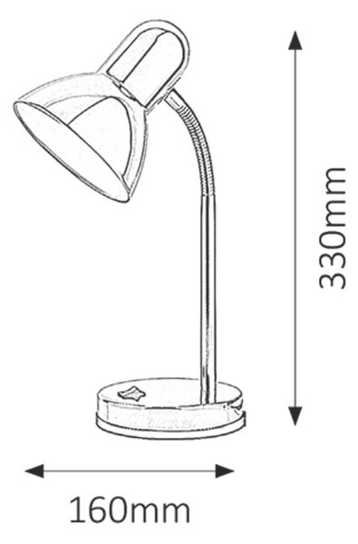 4255 Stolní lampa CLARK, 1 x 40W a krytím IP20