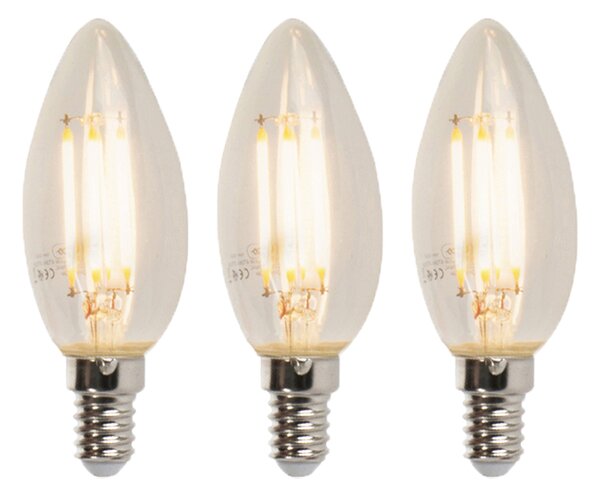 Sada 3 LED E14 stmívatelných svíček B35 5W 380lm 2700K