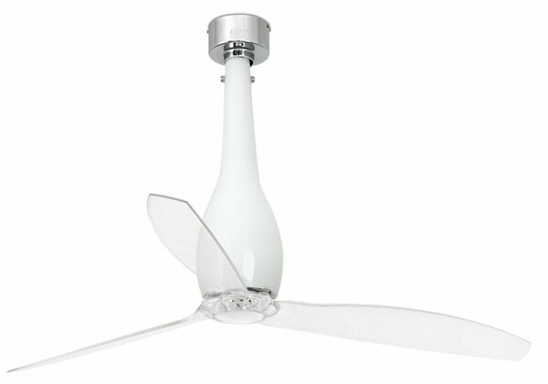 FARO ETERFAN M, bílá/transparentní, stropní ventilátor s DC motorem